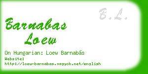 barnabas loew business card